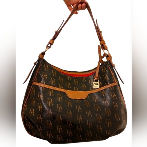 Dooney & Bourke Handbags - Dooney & Bourke Signature 1975 Logo Hobo Bag